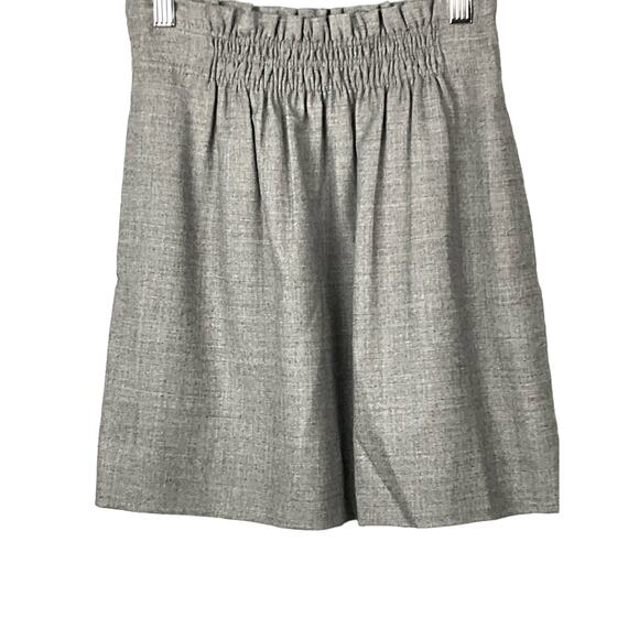 J CREW Mini Skirt Sidewalk City Heather Gray Wool Stretch sz 4 Comfort Pockets - Picture 2 of 11